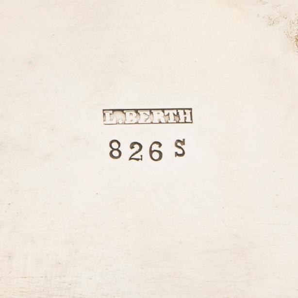 L Berth  kaffe och teservis 4 dlr silver Danmark 1900-talets första hälft.