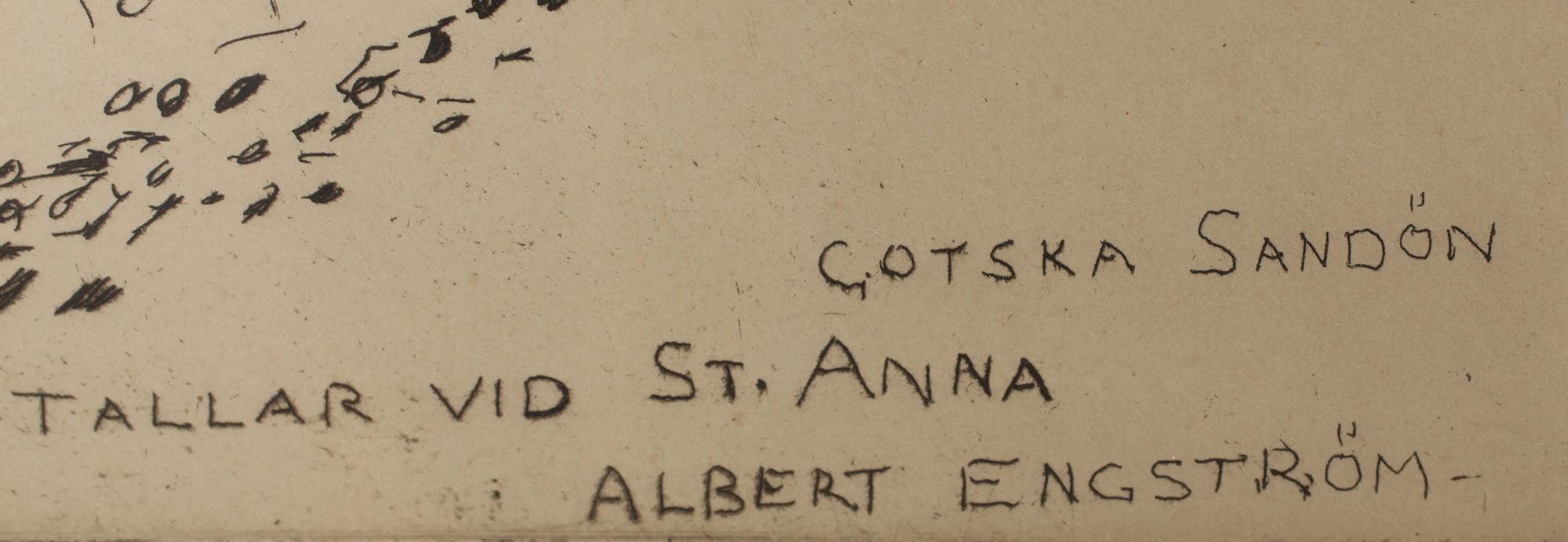 ALBERT ENGSTRÖM, etsningar,  3 st, sign.