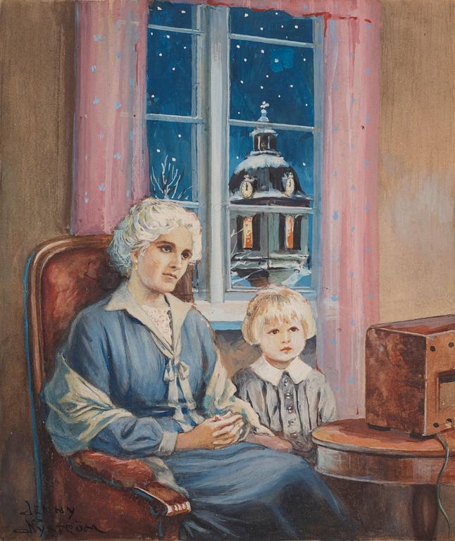 Jenny Nyström, Evening in front of the radio.