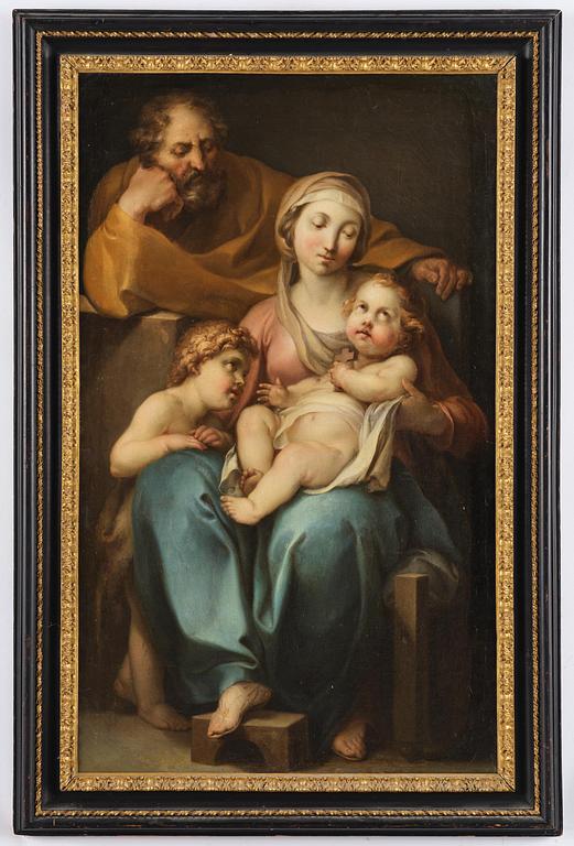 Annibale Carracci, follower of, The Holy Family with John the Baptist.