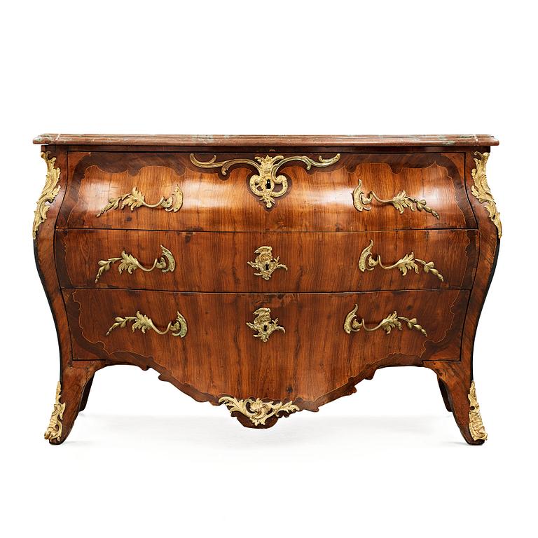 A Swedish Royal Rococo 1760's commode by Lars Nordin, master in Stockholm 1743-1773 (not signed).