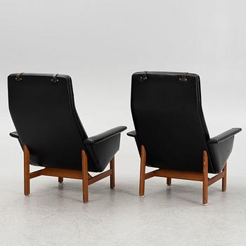 A pair of armchairs, mid 20th Century.