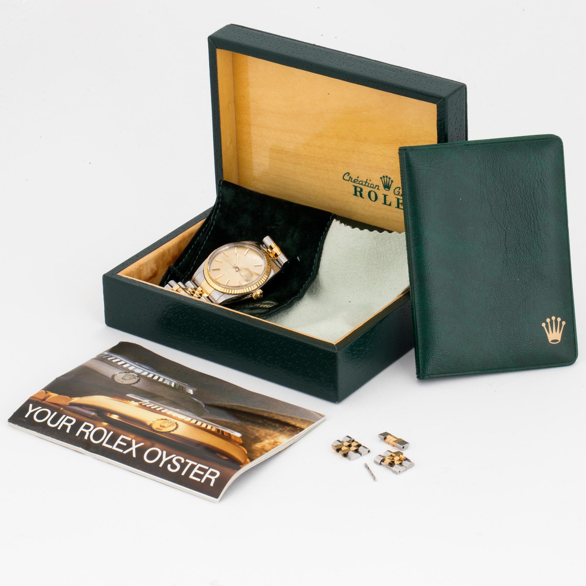 ROLEX, Oyster Perpetual, Datejust (T Swiss T), Chronometer, wristwatch, 36 mm.