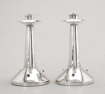 LJUSSTAKAR, 1 par, silver, Göthlin, Tesi, Göteborg 1967.