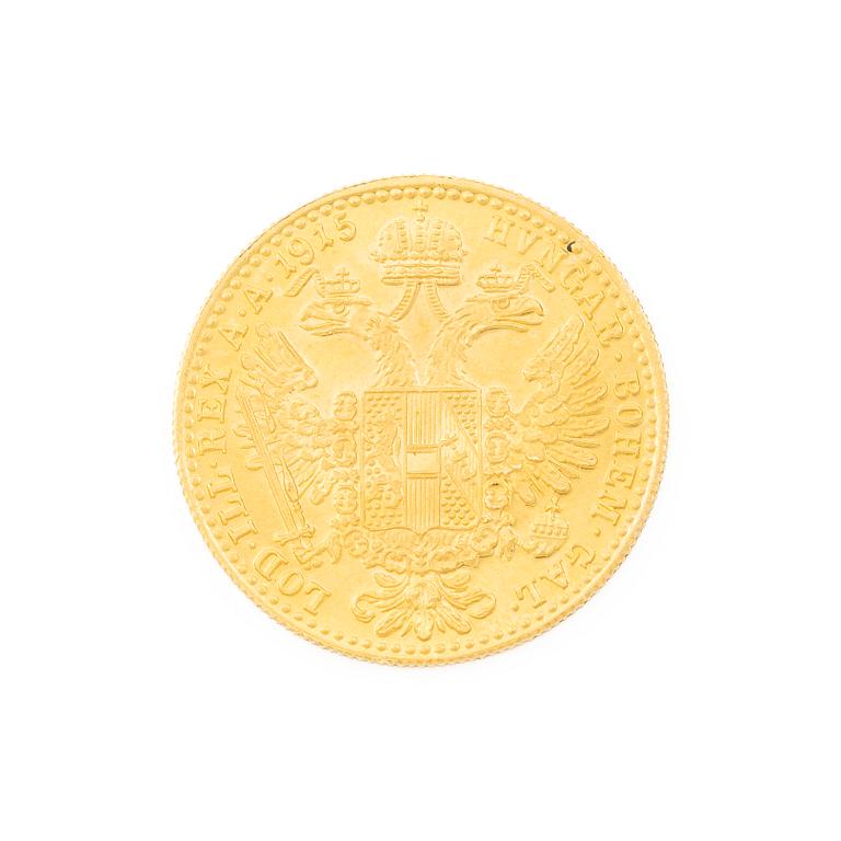 Guldmynt, Österrike-Ungern, 1 Ducat, 1915.