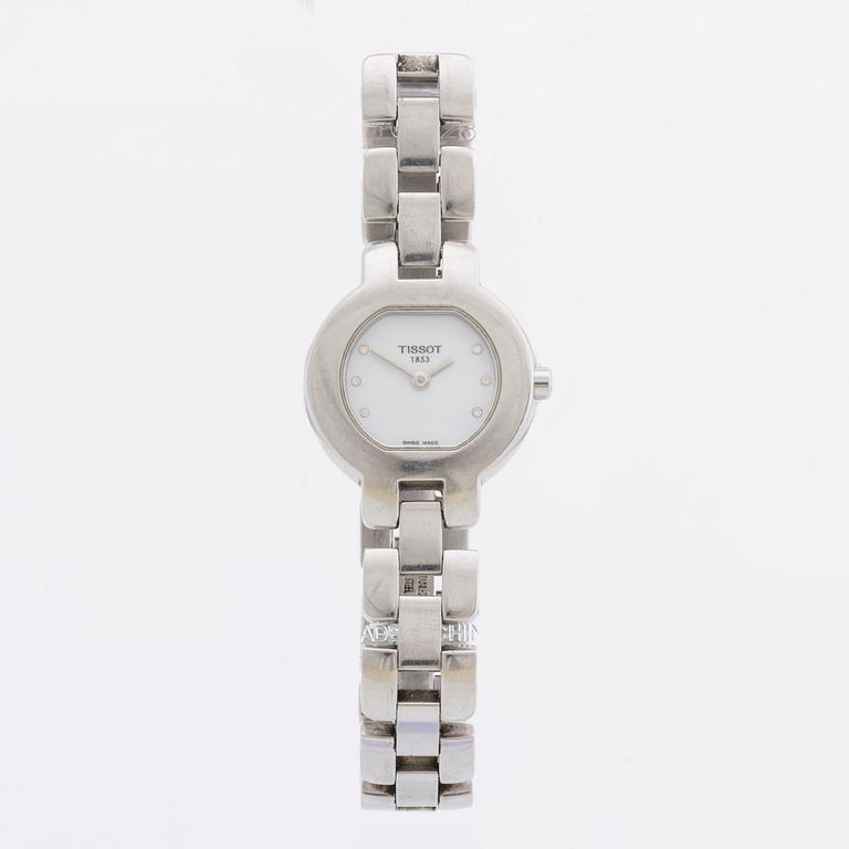 TISSOT, ladies wristwatch, steel and paste, 22 mm, quartz movement.