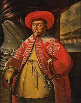 697. Matthäus Merian d.y, after, Gustav II Adolf (1594-1632) in Polish attire, 17th Cenrury.