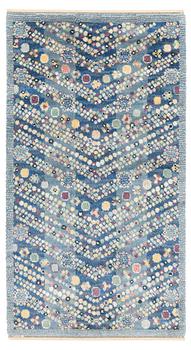 322. Barbro Nilsson, a carpet, "Violetta blå", knotted pile, ca 243,5 x 142 cm, signed AB MMF BN.