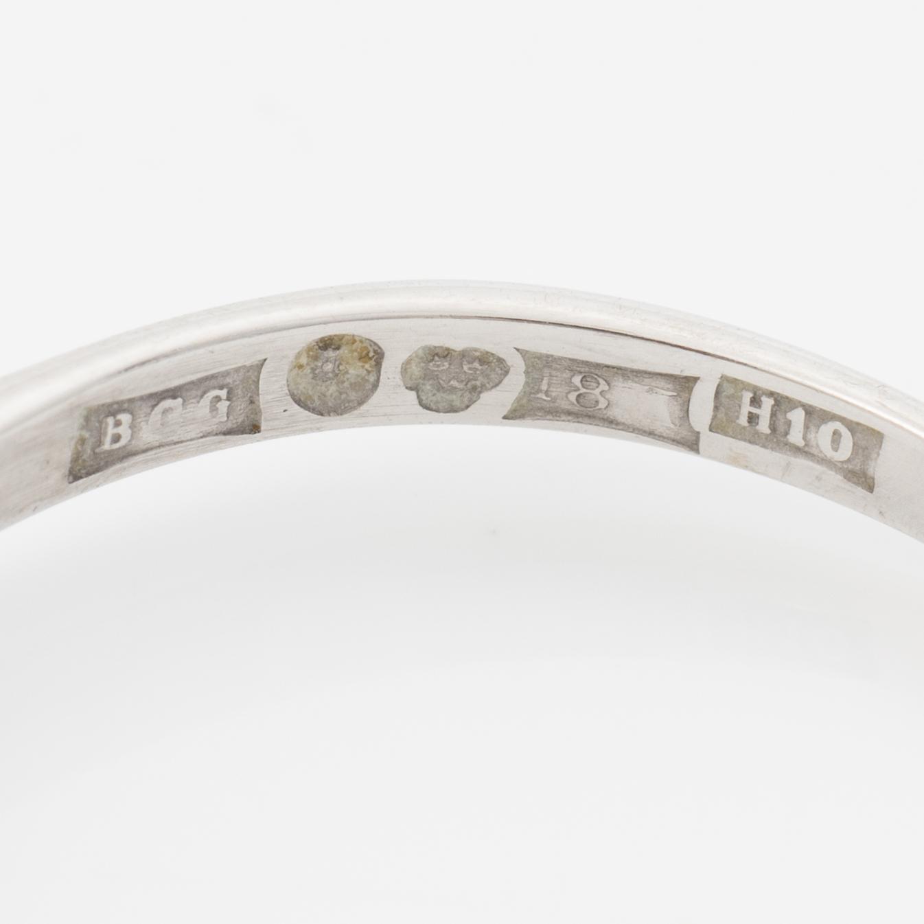 Ring, syskonring, 18K vitguld med briljantslipade diamanter.