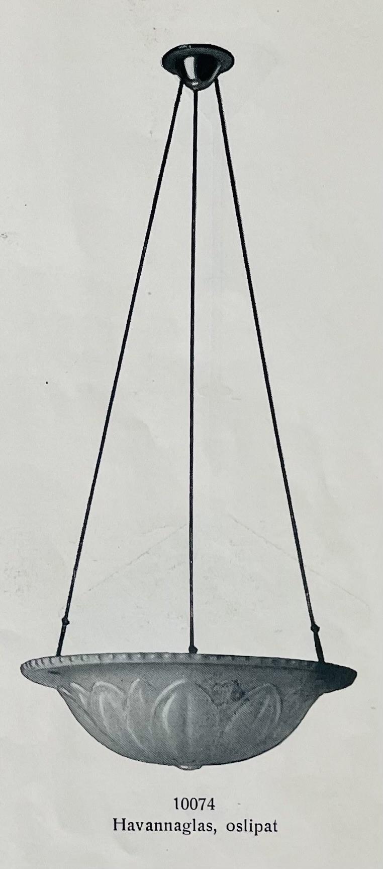 Harald Notini, a ceiling lamp model "10074", Arvid Böhlmarks Lampfabrik, 1920s.