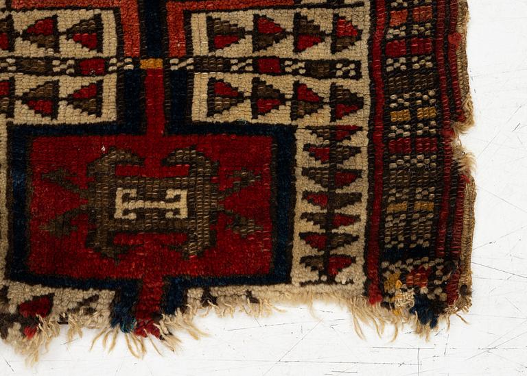 Antique Yastik fragment, central Anatolia, approx. 47 x 40 cm.