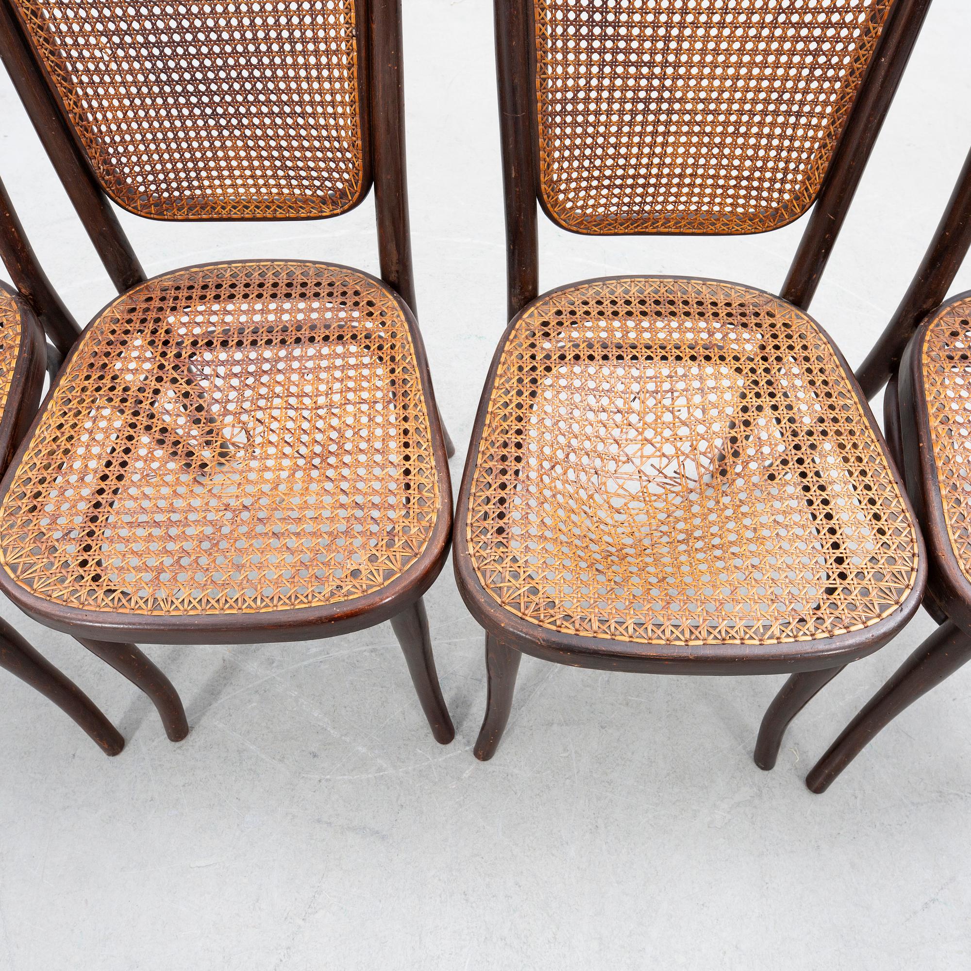 Chairs, 4 pcs, Thonet, early 20th century.