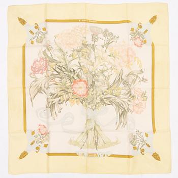 Hermès, a 'Regina' silk scarf.