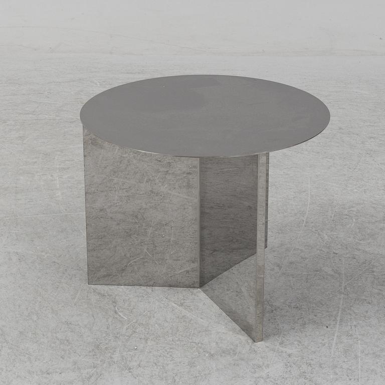 A HAY "Slit table" round mirror side table, Denmark.