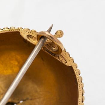 An 21K gold brooch, Kultala Oy Ab, Helsinki 1921-71.