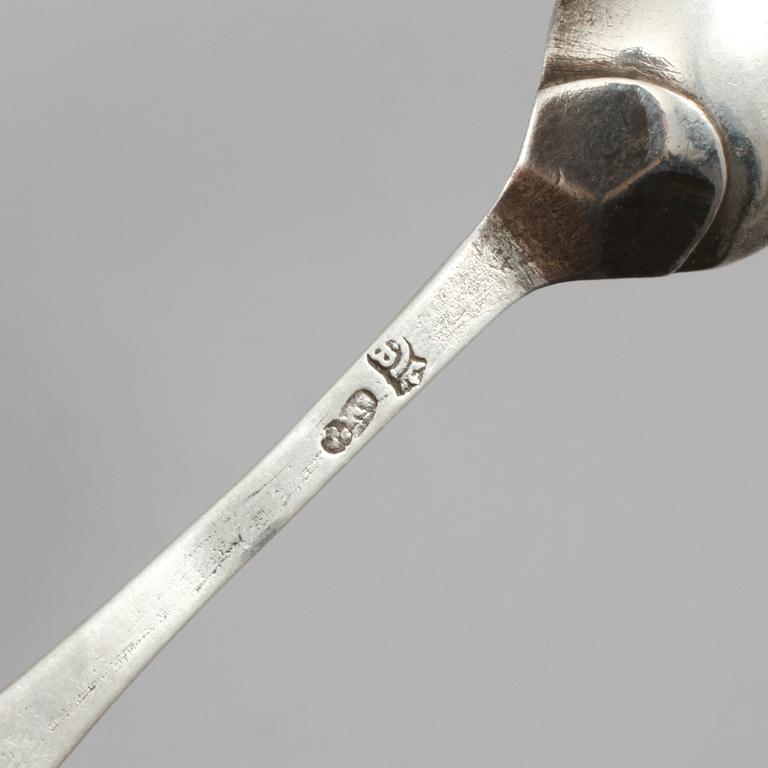SENAPSKANNA, silver, Melchior Faust, Göteborg, gustaviansk, 1791, vikt 120 gram.