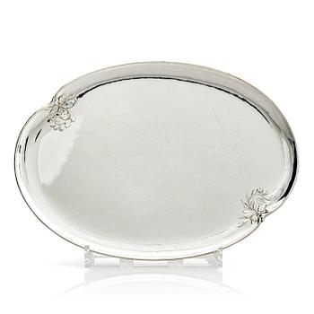 537. W.A. Bolin, a silver plate/tray, Stockholm, Sweden 1920.