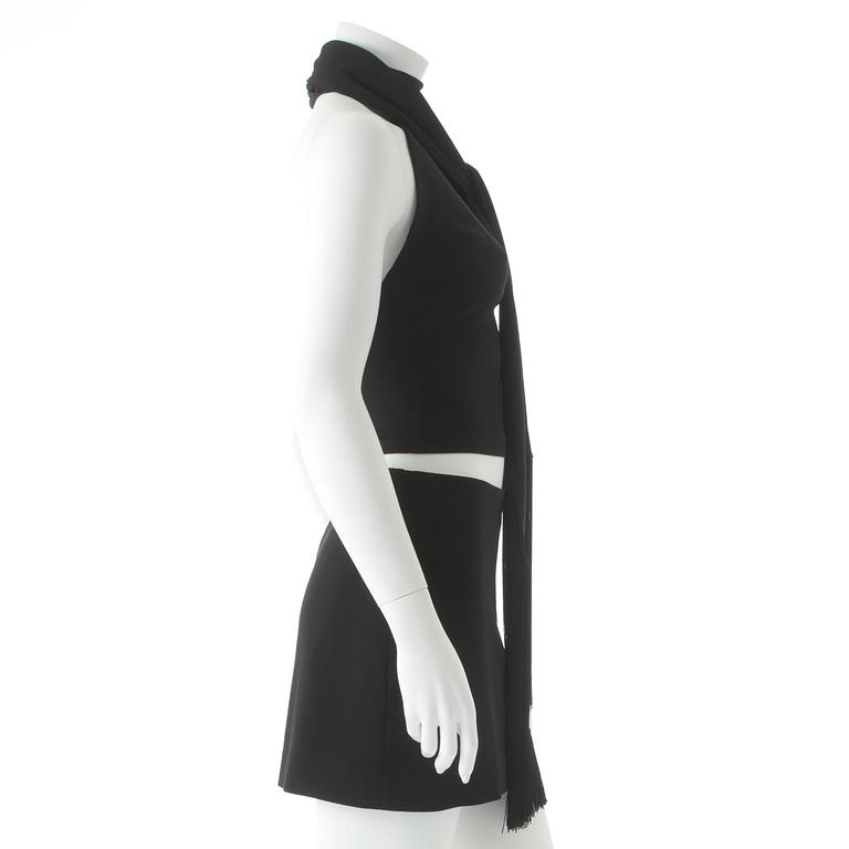 PLEIN SUD, a black top and skirt.