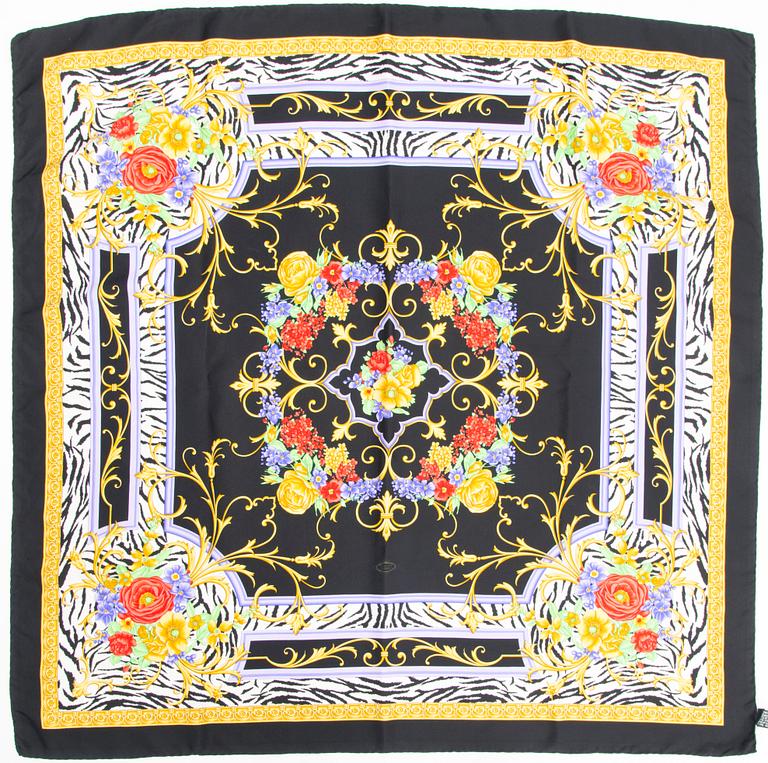 A Versace silk scarf.