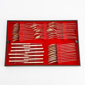 A Swedish 20th century set of 86 pcs of silver cutlery by Jacob Ängman forGAB Eskilstuna 1980/90s. total weight 3070 g.