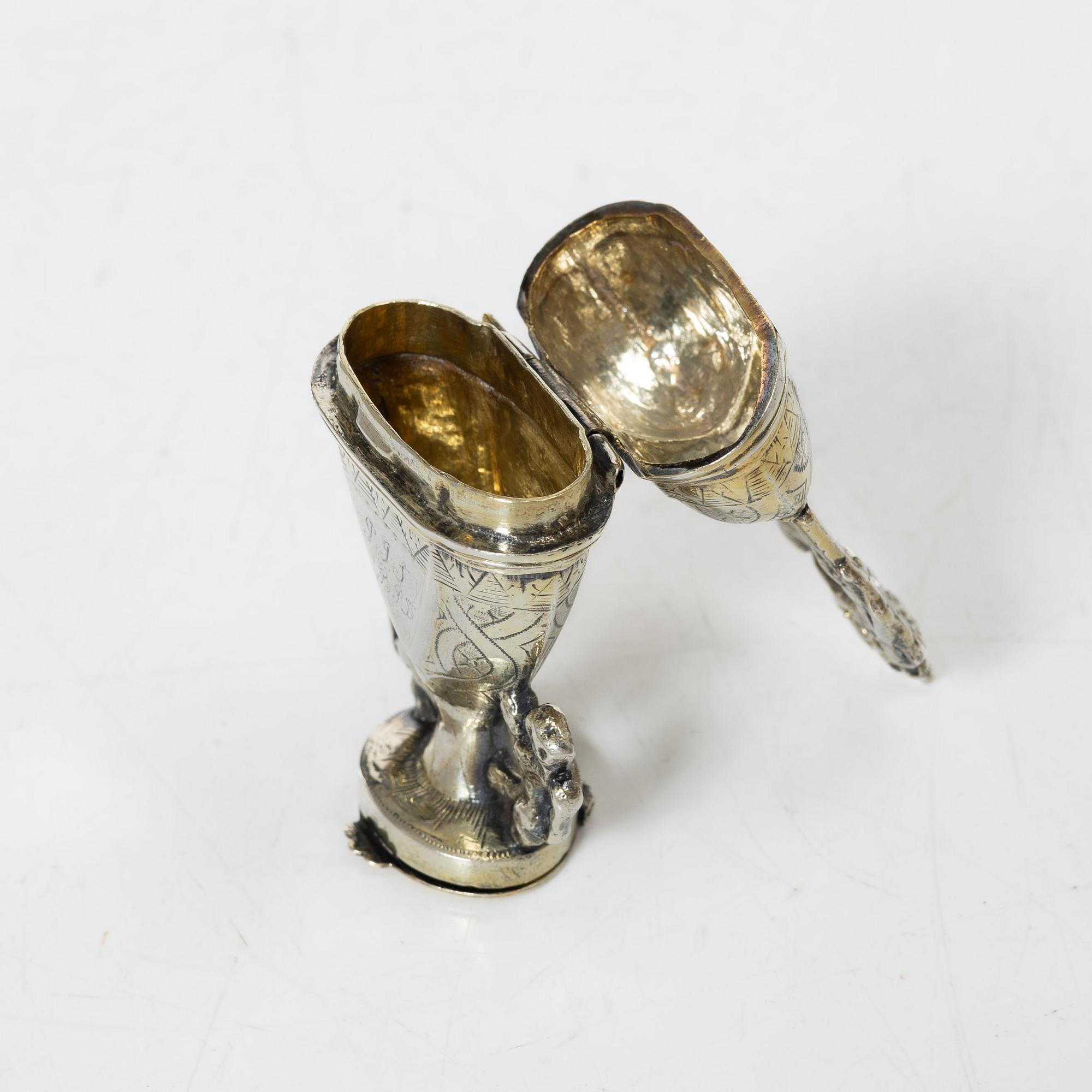 Scent box, silver, probably Denmark, dated 1803.