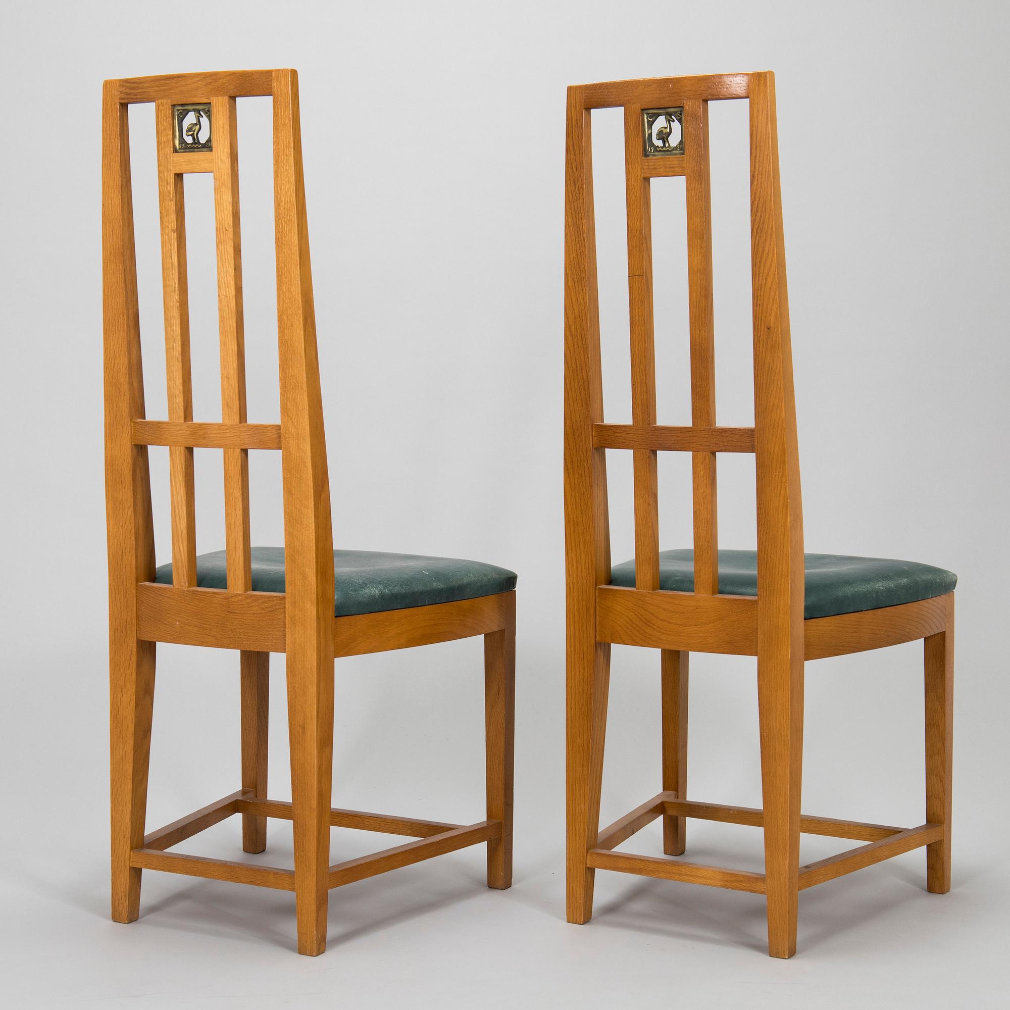 Eliel Saarinen, ruokapöytä ja tuoleja, 6 kpl, "Cranbrook", Adelta Oy, 1900-luvun loppu.
