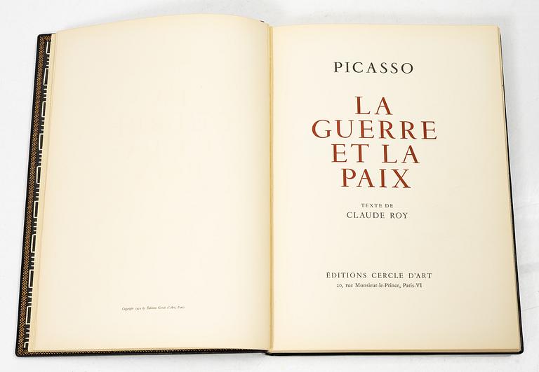 Pablo Picasso, bok, La Guerre et la Paix, signerad upplaga 25/50.