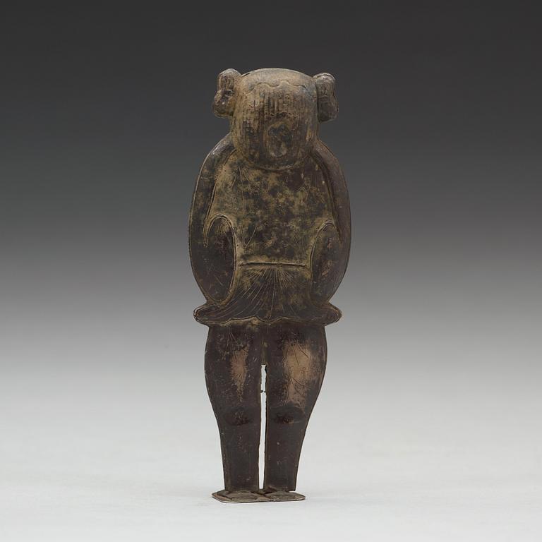SKULPTUR, silver. Mingdynastin (1368-1644).