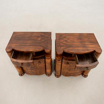 Bedside Tables, a Pair, Art Deco, First Half of the 20th Century.