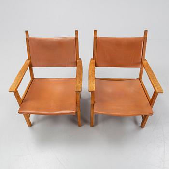 Carl Malmsten, & Yngve Ekström, a pair of easy chairs, model 'Caryngo', Swedese.