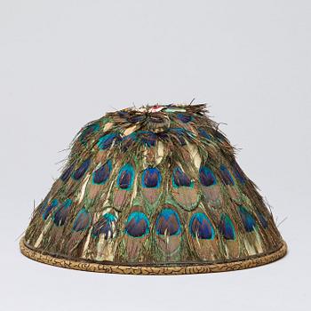 MANDARINHATTAR, 3 ST., I HATTASK. Kina, Qingdynastin, 1800-tal.