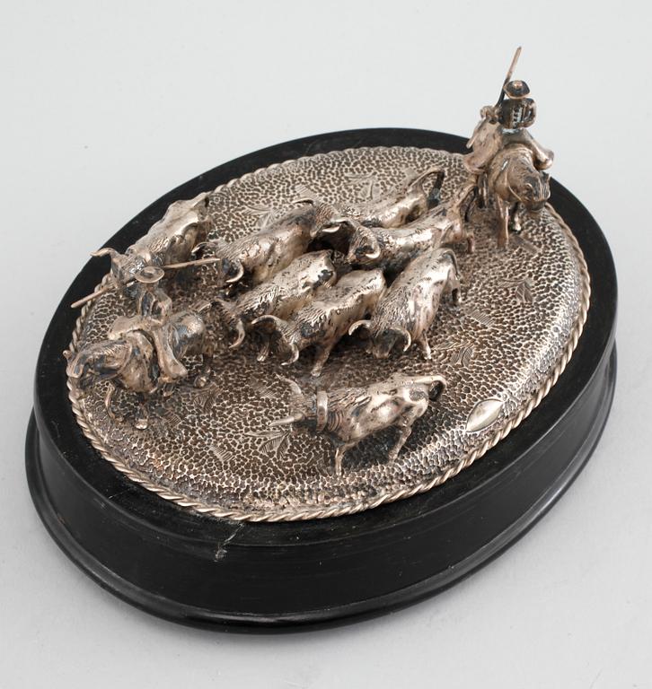 A 20th century spanish silver sculpture.