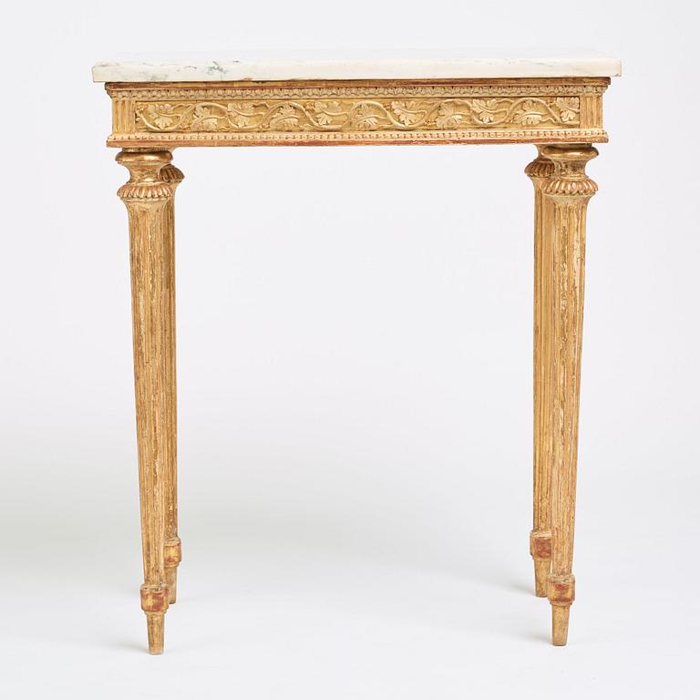 A late Gustavian 18th century console table.