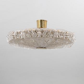Carl Fagerlund, ceiling lamp, Orrefors, second half of the 20th century.