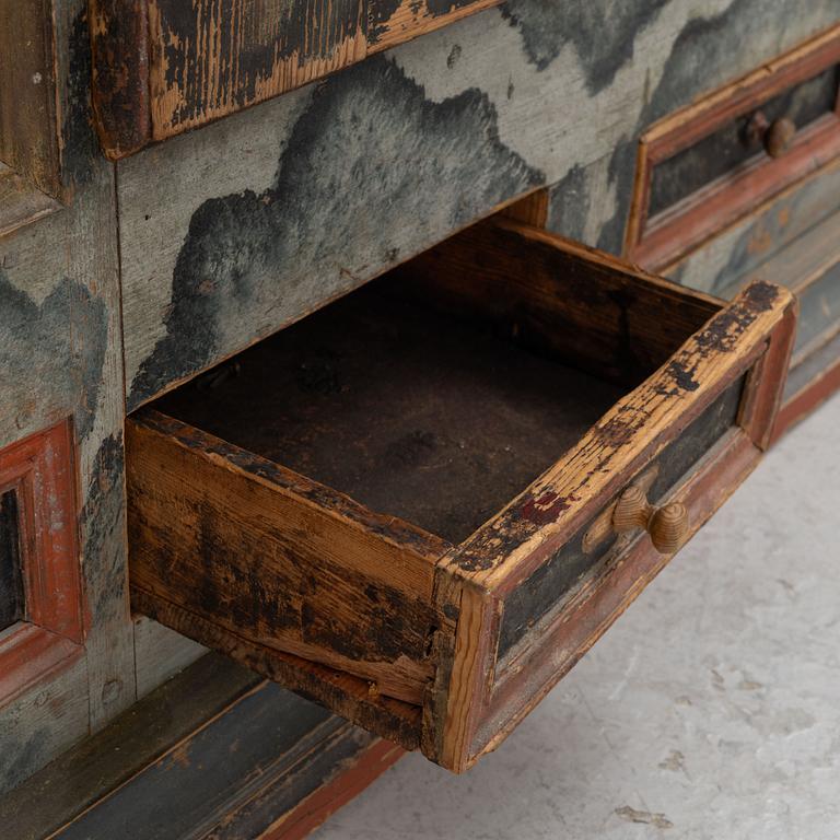 A painted cabinet, Järvsö, Sweden, dated 1816.