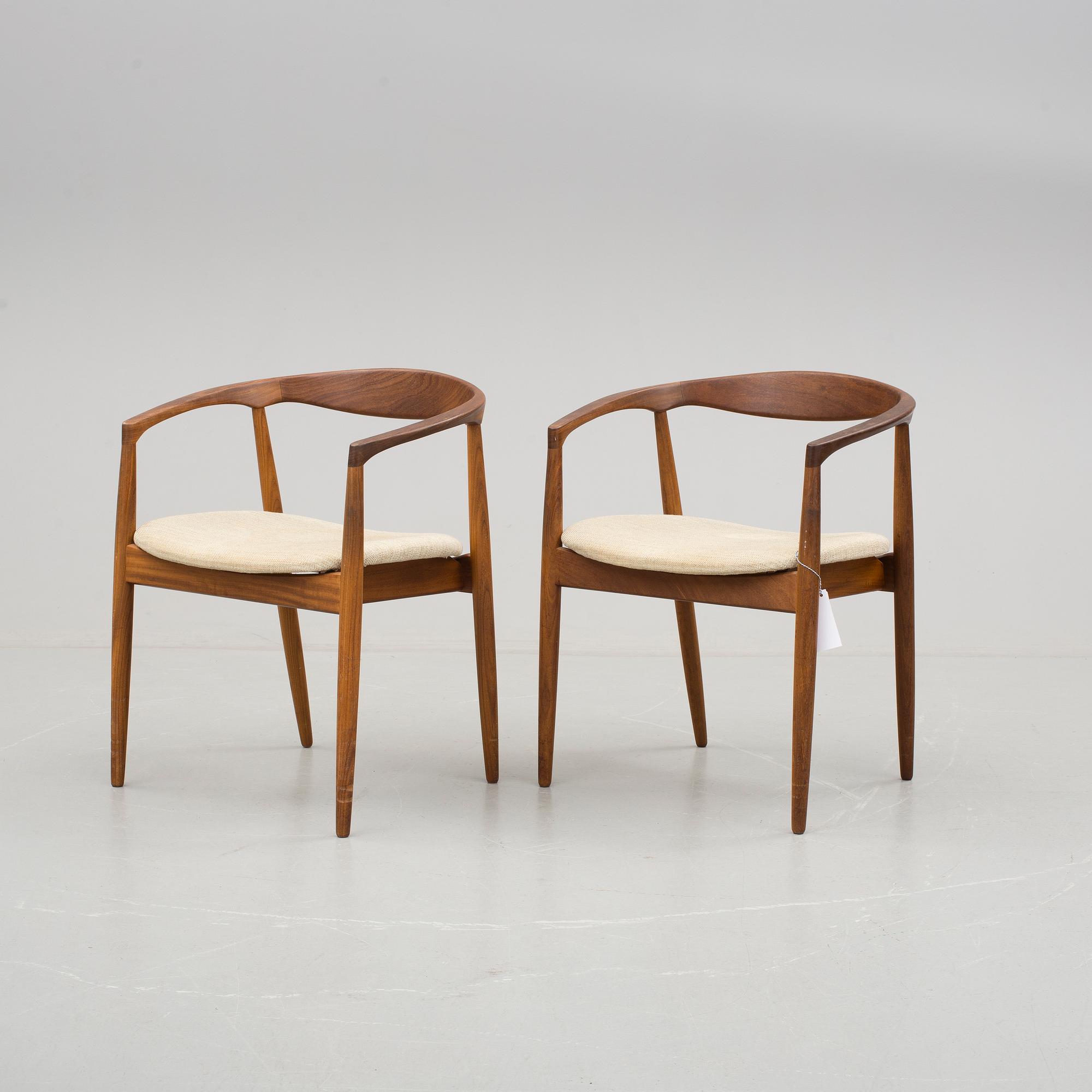 KARMSTOL,  ett par, "Troja", Kai Kristiansen för Ikea. 1950-tal.