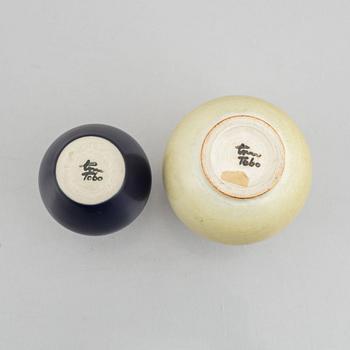 Erich & Ingrid Triller, two stoneware vases, Tobo.