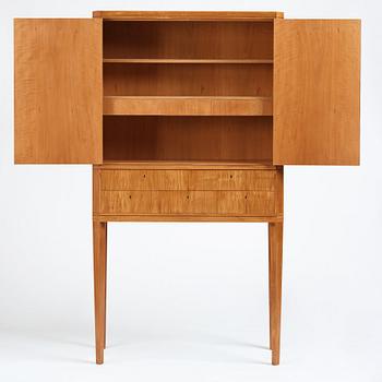Carl Malmsten, a Swedish Modern cabinet on stand, a journeyman's masterpiece by Sven-Erik Fryklund, Sweden 1942.