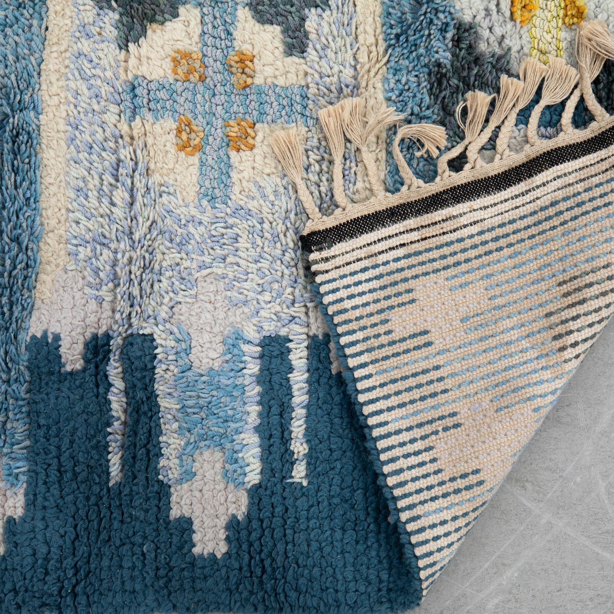 Ingegerd Silow, Rug, röllakan, "Torekov", 140 x 200 cm.