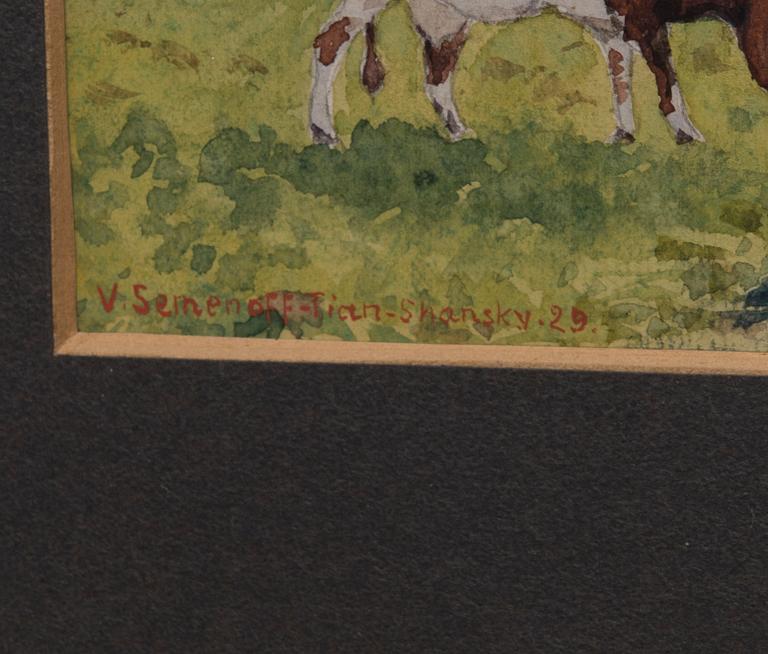VALERIJ (VALERE) TIAN (SEMENOFF-TIAN SHANSKY), akvarell, signerad och daterad 29.