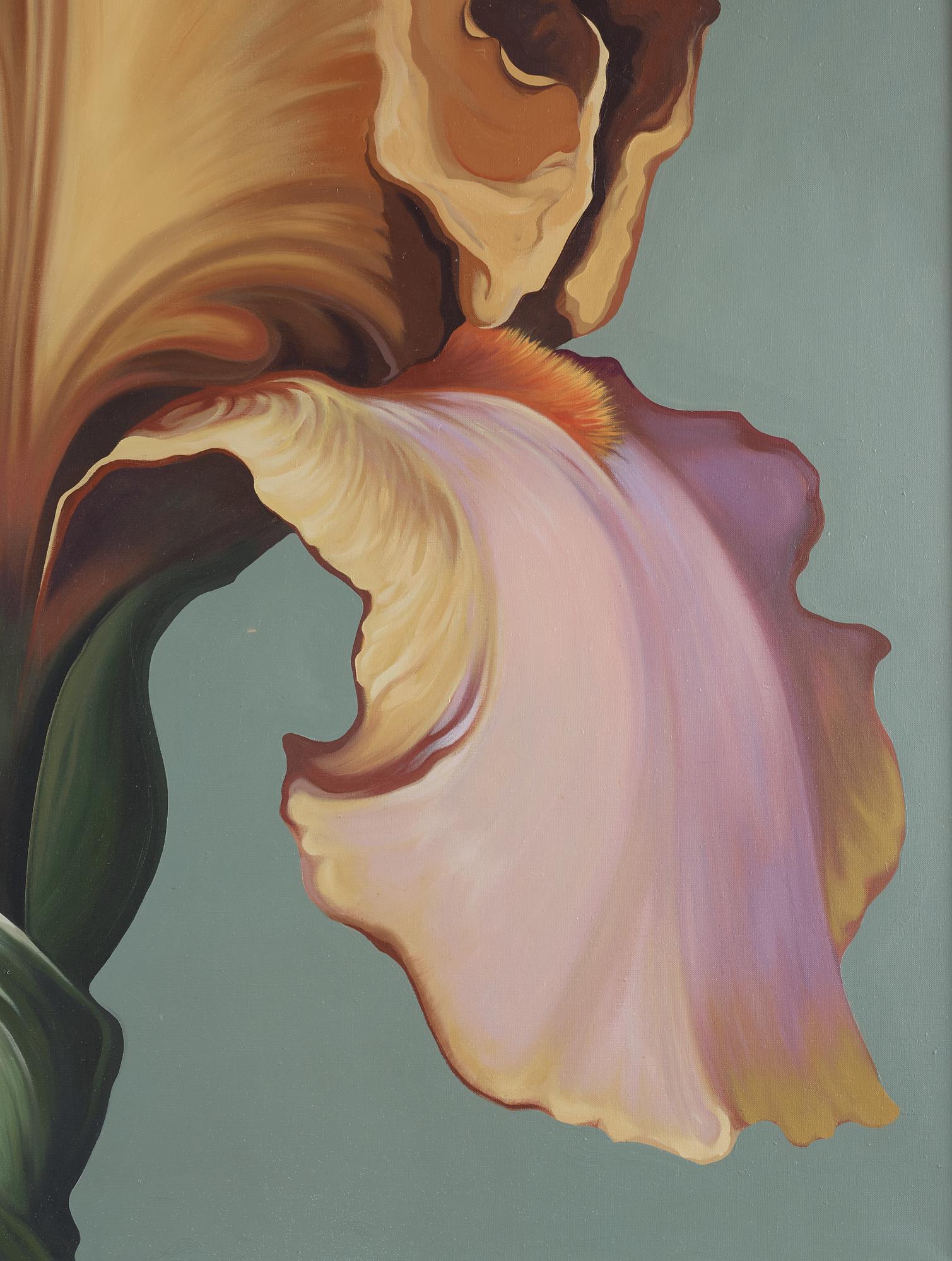 Lowell Nesbitt, signed and dated -75 verso. Oil on canvas.