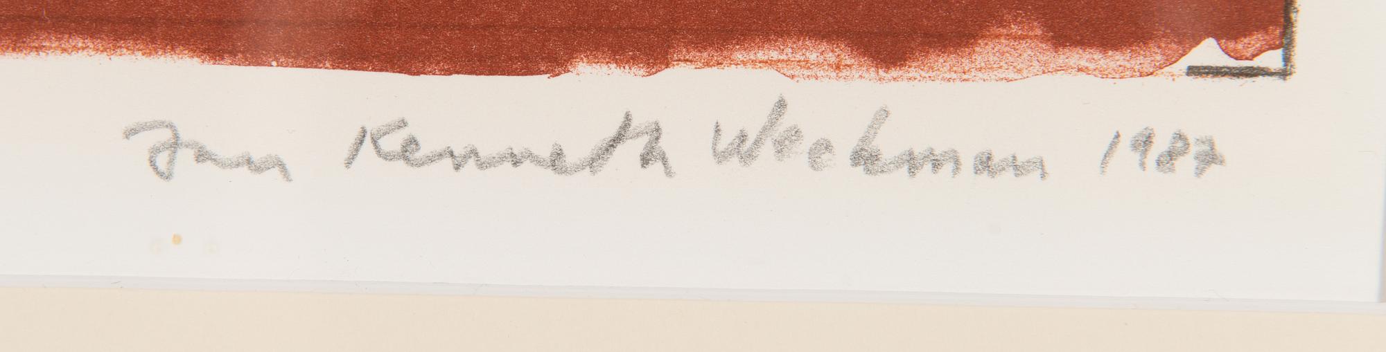 Jan Kenneth Weckman, lithograph in colours, signed and dated 1987, marked H.C.