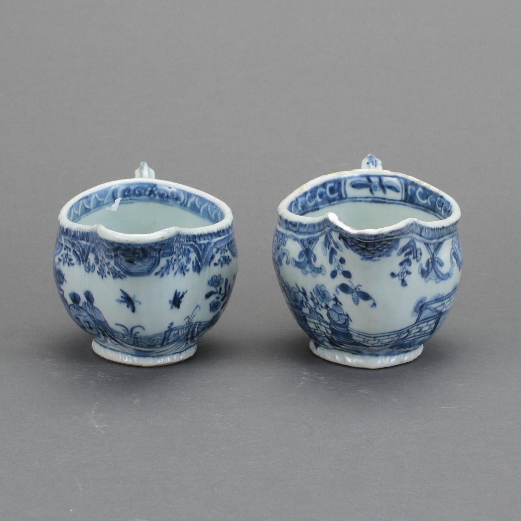 SÅSSNIPOR, 2 st, porslin, Kina, Qianlong, 1700-tal.