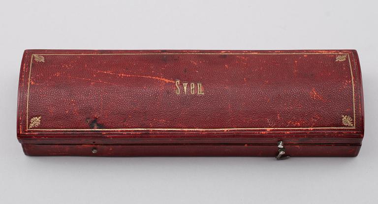 DOPSET, 3 delar, silver, Nils Julihn, Karlshamn 1850/51. Vikt ca 106 gram.
