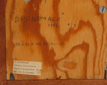 JOHNNY MARTINSSON, brons, numr 1/3 o dat 1974 á tergo.