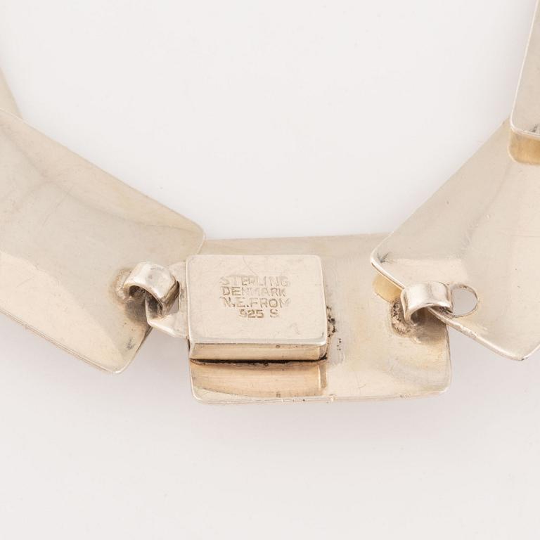 Niels Erik From, sterling silver bracelet, Denmark.