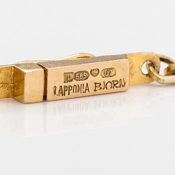 Björn Weckström, Halsband "Lapinpuomit", 14K guld. Lapponia 1973.