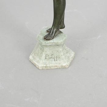 SKULPTUR, brons, signerad Philippe, 1900-talets första hälft.