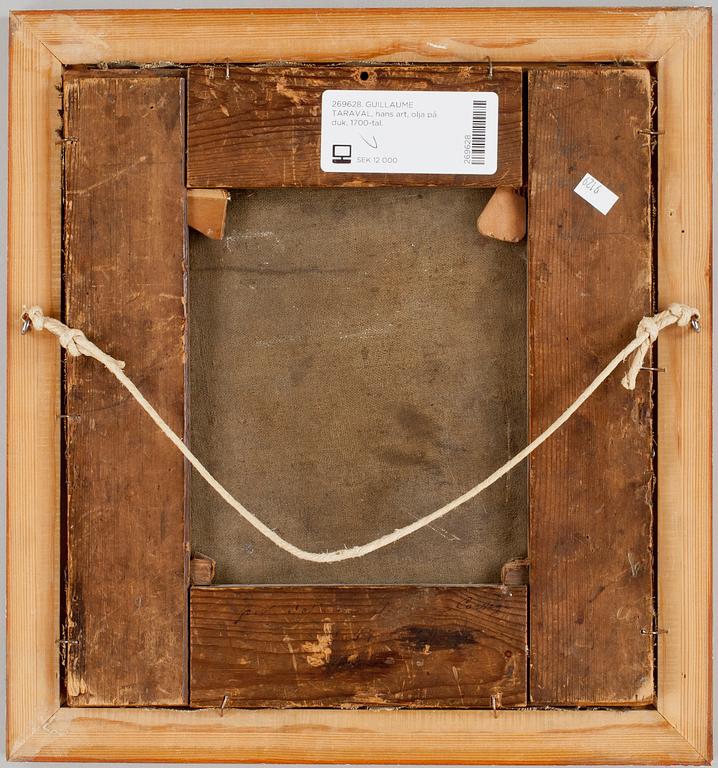 GUILLAUME TARAVAL, hans art, olja på duk, 1700-tal.