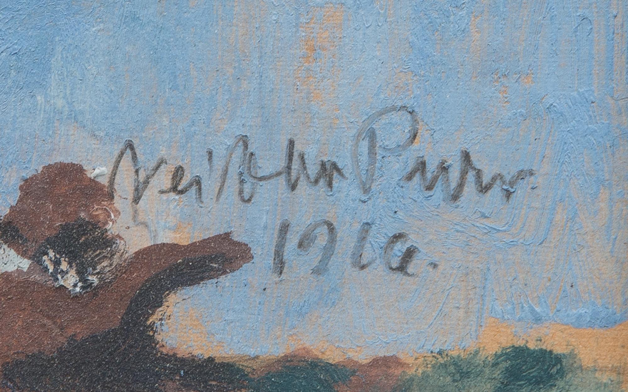 WEIKKO PURO, öljy paperille, signeerattu 1916.